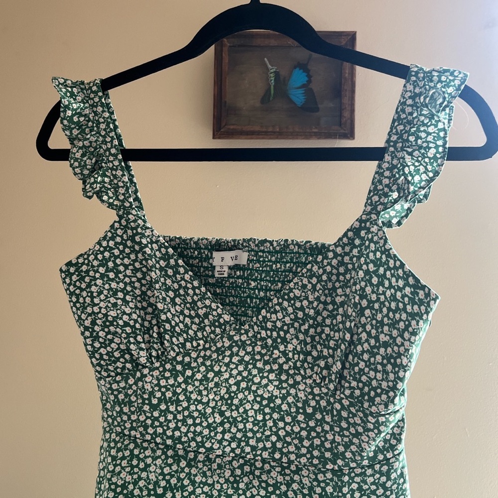 Cottage Core Spring Flouncy Daisy Dress